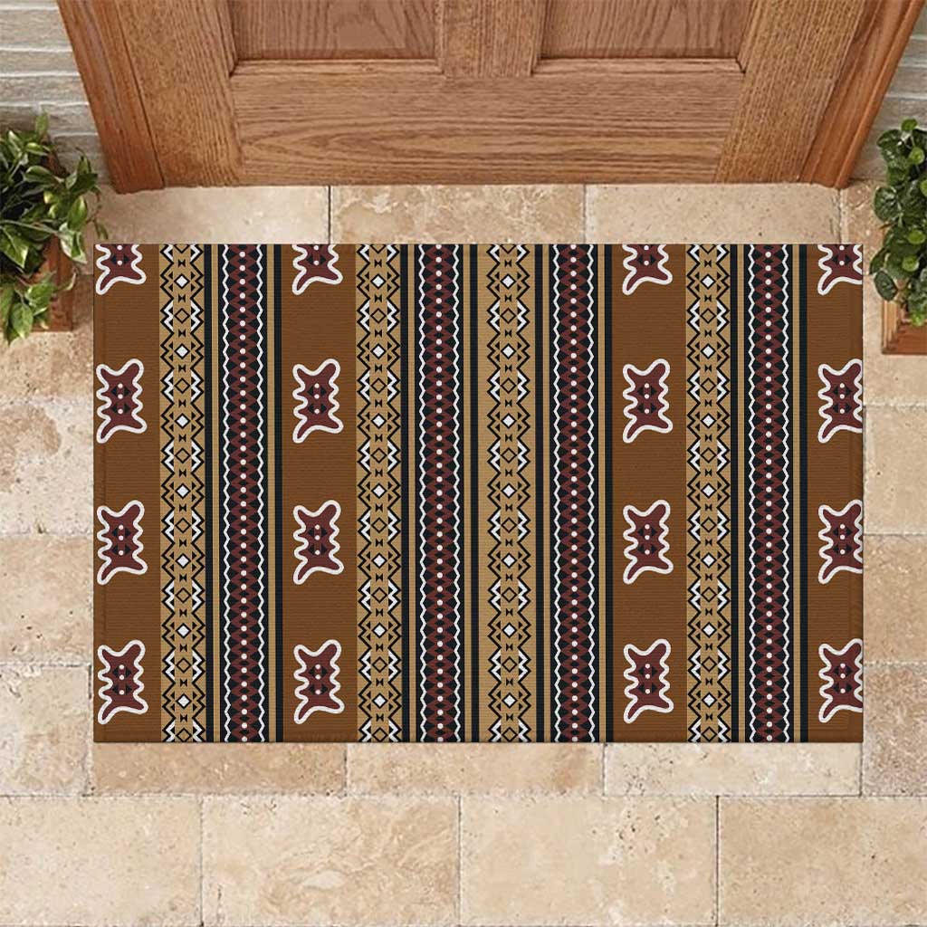 Mali Bologan Mud Cloth Pattern Rubber Doormat - Wonder Print Shop