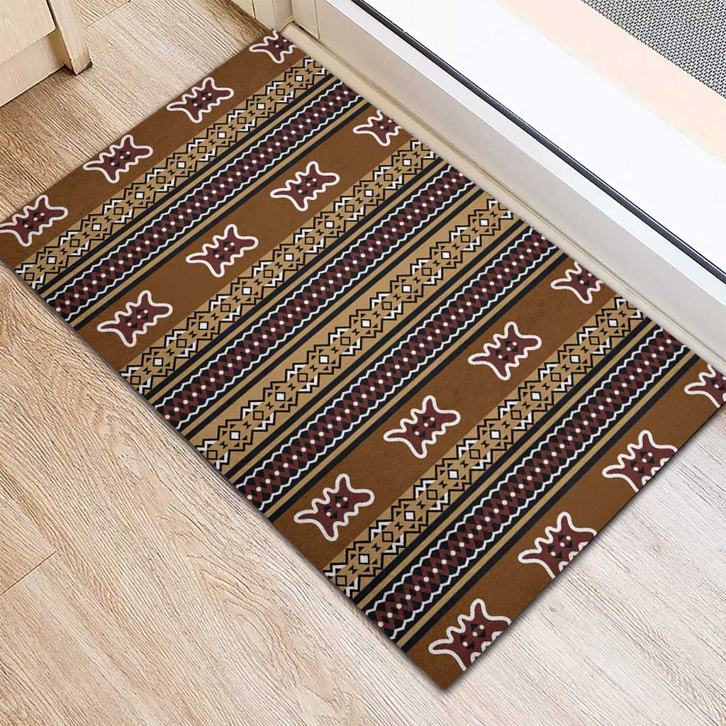 Mali Bologan Mud Cloth Pattern Rubber Doormat - Wonder Print Shop