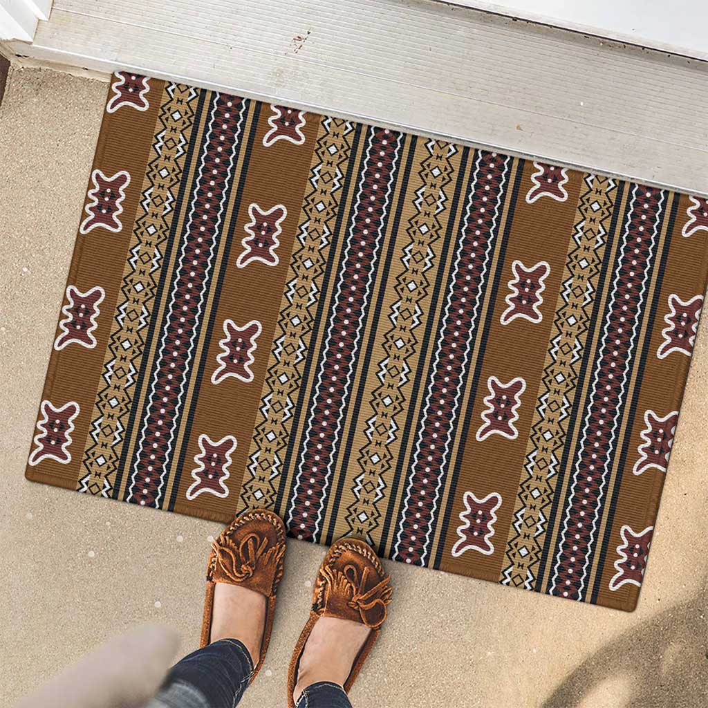 Mali Bologan Mud Cloth Pattern Rubber Doormat - Wonder Print Shop
