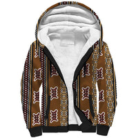 Mali Bologan Mud Cloth Pattern Sherpa Hoodie - Wonder Print Shop