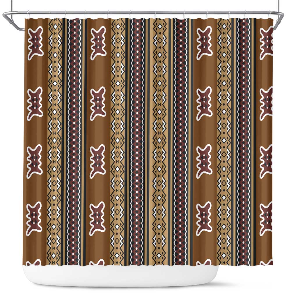 Mali Bologan Mud Cloth Pattern Shower Curtain - Wonder Print Shop