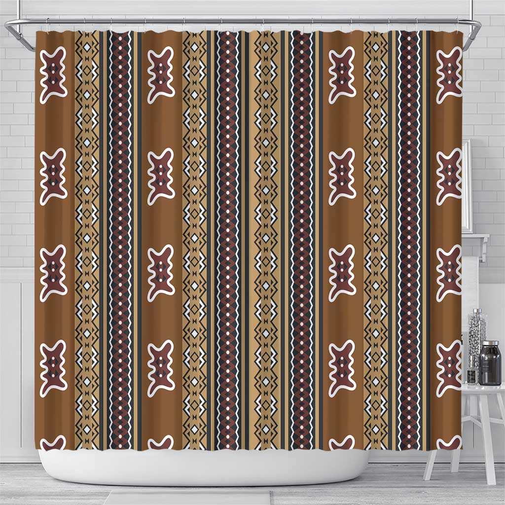 Mali Bologan Mud Cloth Pattern Shower Curtain - Wonder Print Shop
