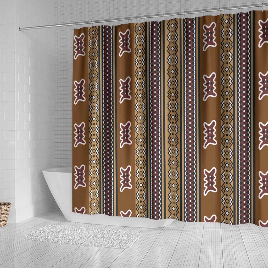 Mali Bologan Mud Cloth Pattern Shower Curtain - Wonder Print Shop