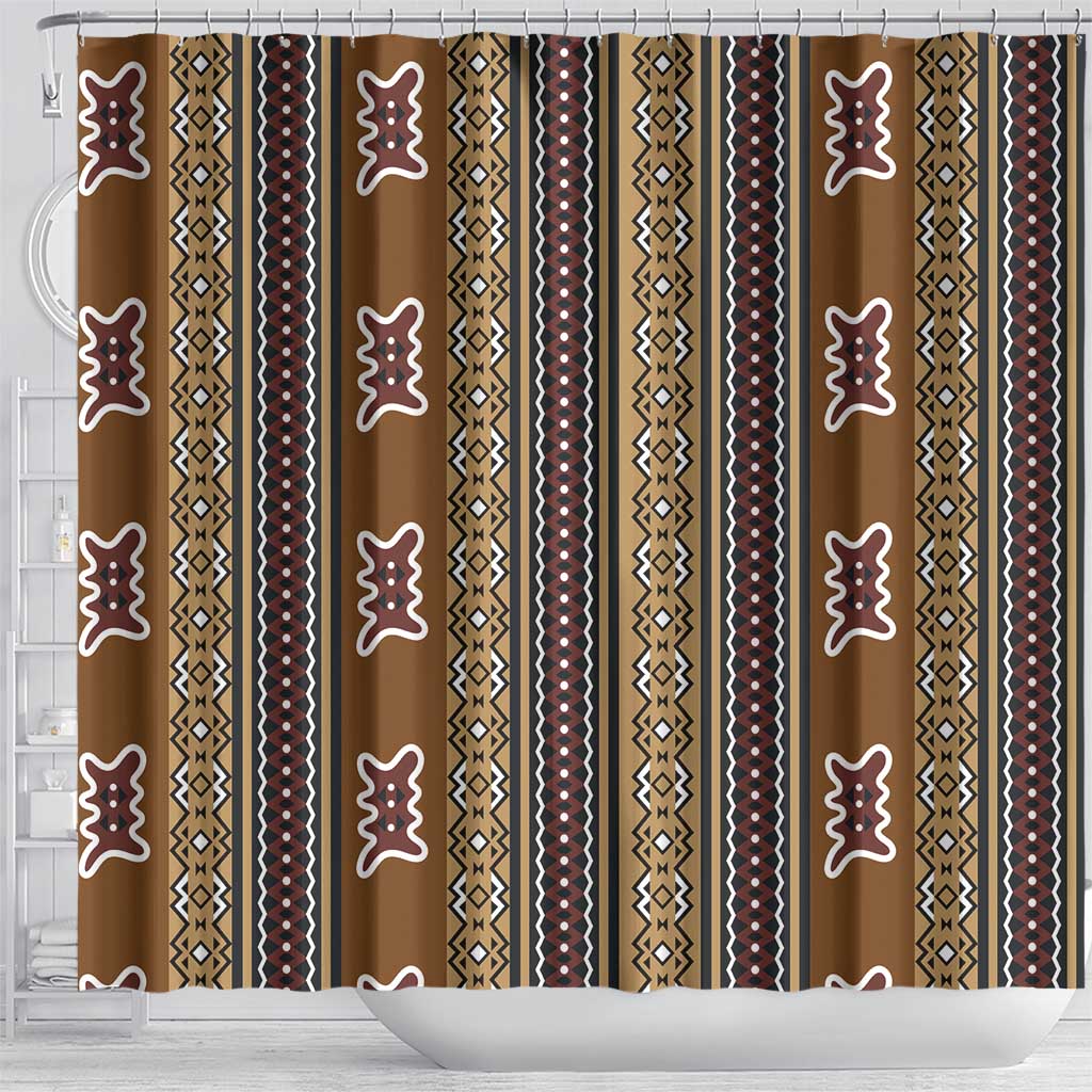Mali Bologan Mud Cloth Pattern Shower Curtain - Wonder Print Shop