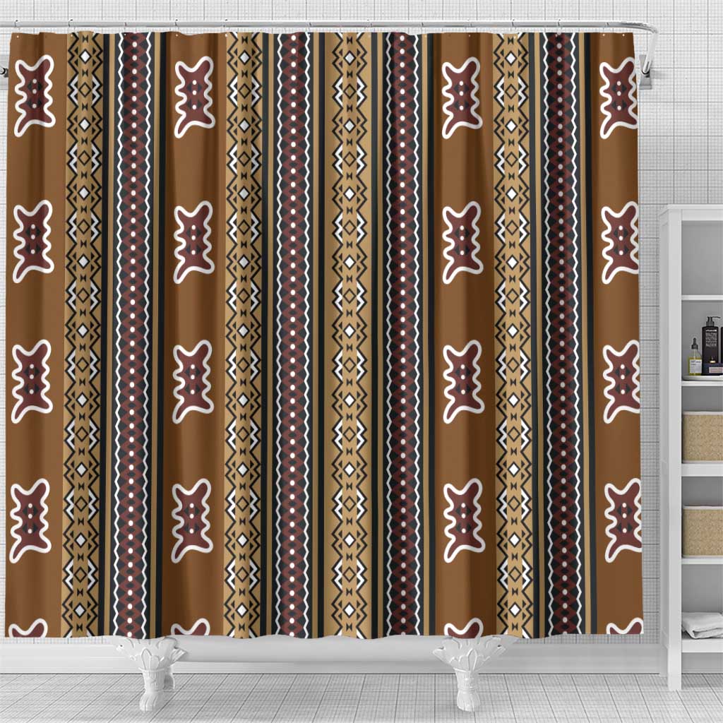 Mali Bologan Mud Cloth Pattern Shower Curtain - Wonder Print Shop