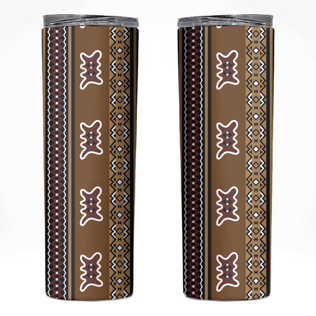 Mali Bologan Mud Cloth Pattern Skinny Tumbler - Wonder Print Shop