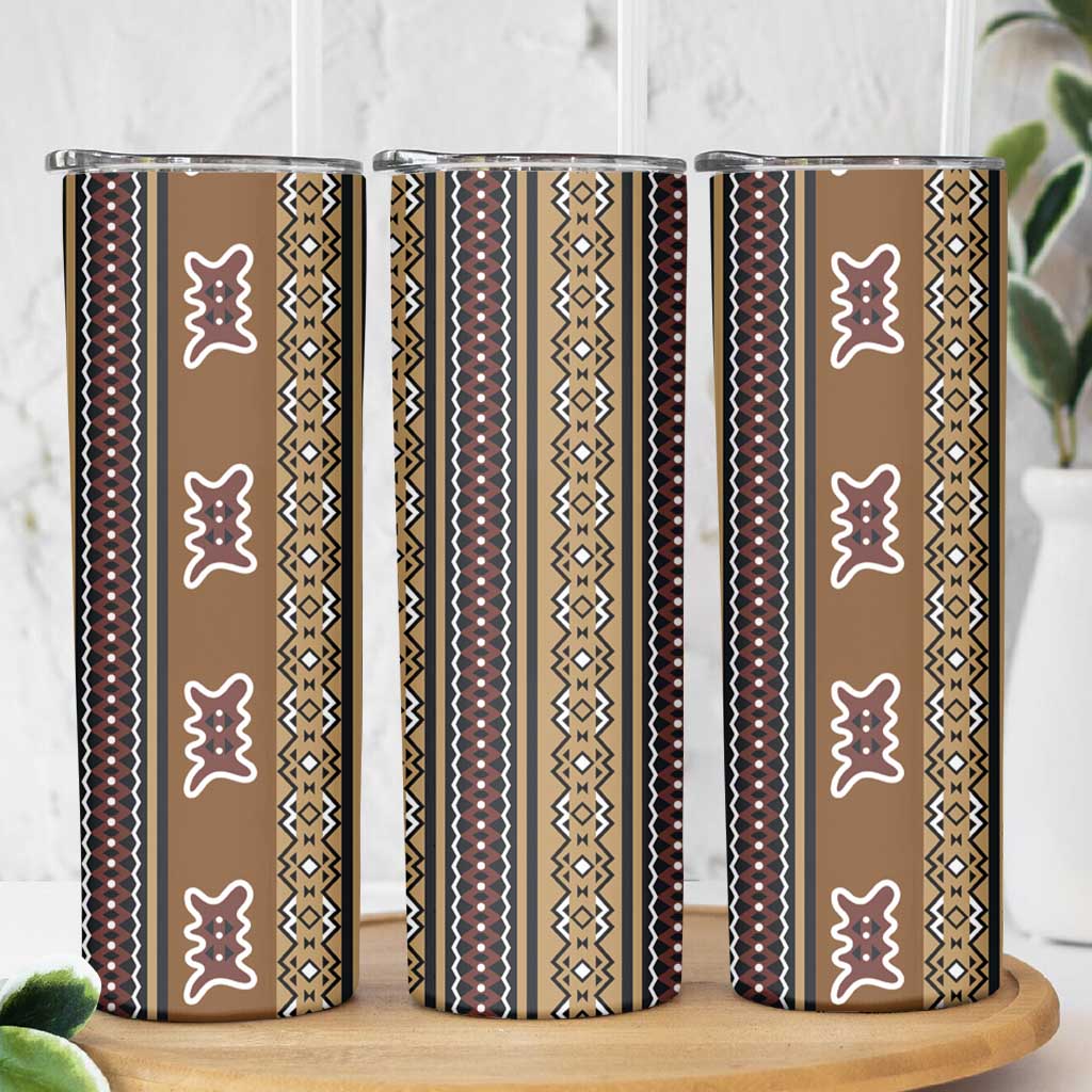Mali Bologan Mud Cloth Pattern Skinny Tumbler - Wonder Print Shop