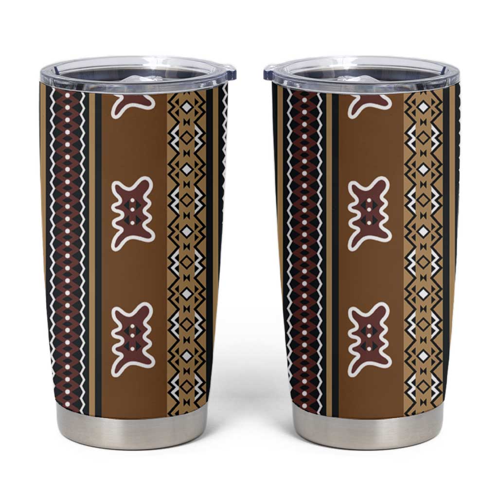 Mali Bologan Mud Cloth Pattern Tumbler Cup - Wonder Print Shop