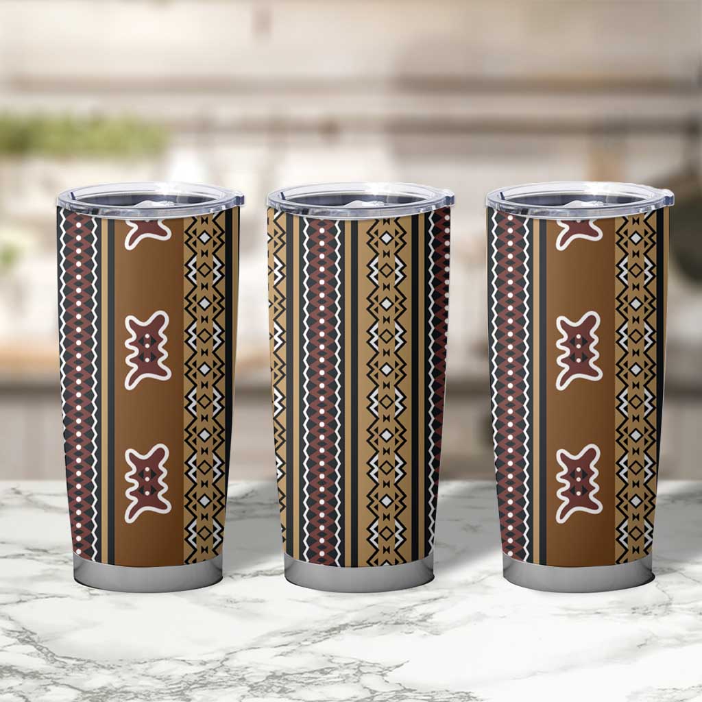 Mali Bologan Mud Cloth Pattern Tumbler Cup - Wonder Print Shop