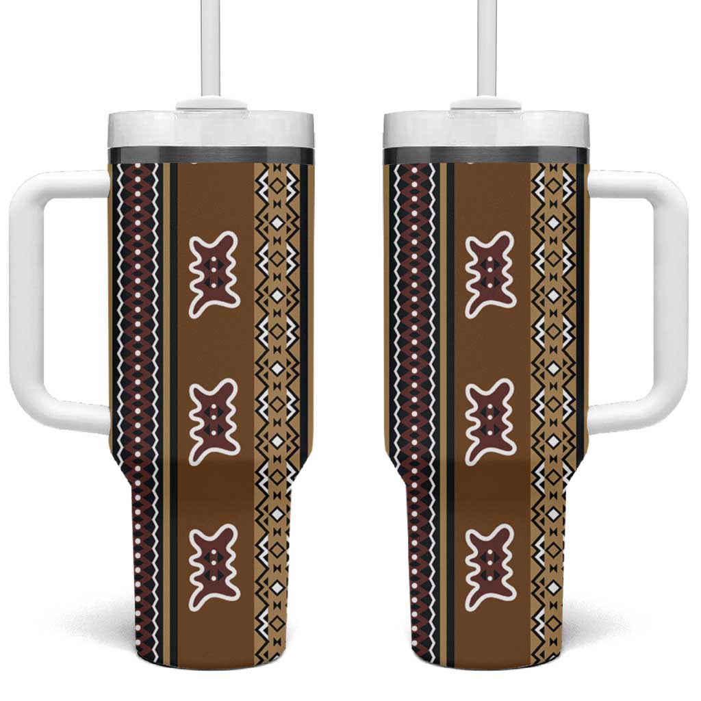 Mali Bologan Mud Cloth Pattern Tumbler With Handle - Wonder Print Shop