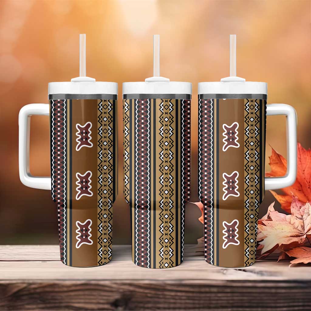 Mali Bologan Mud Cloth Pattern Tumbler With Handle - Wonder Print Shop