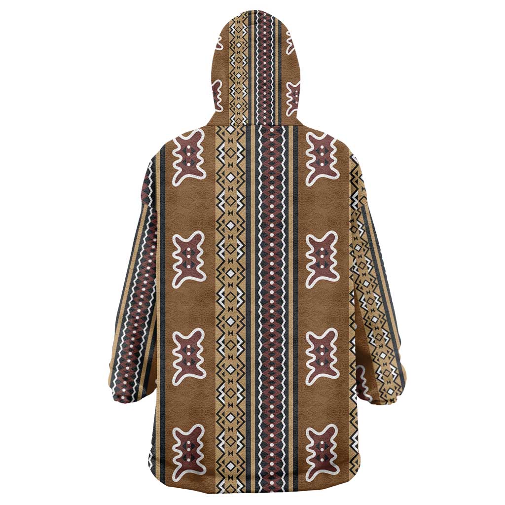 Mali Bologan Mud Cloth Pattern Wearable Blanket Hoodie - Wonder Print Shop