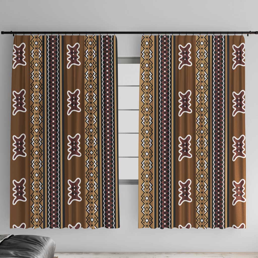 Mali Bologan Mud Cloth Pattern Window Curtain - Wonder Print Shop