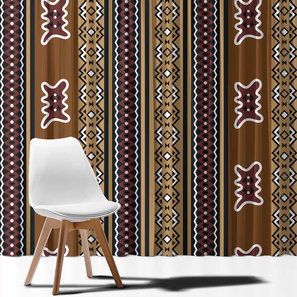 Mali Bologan Mud Cloth Pattern Window Curtain - Wonder Print Shop