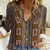 Mali Bologan Mud Cloth Pattern Women Casual Shirt - Wonder Print Shop