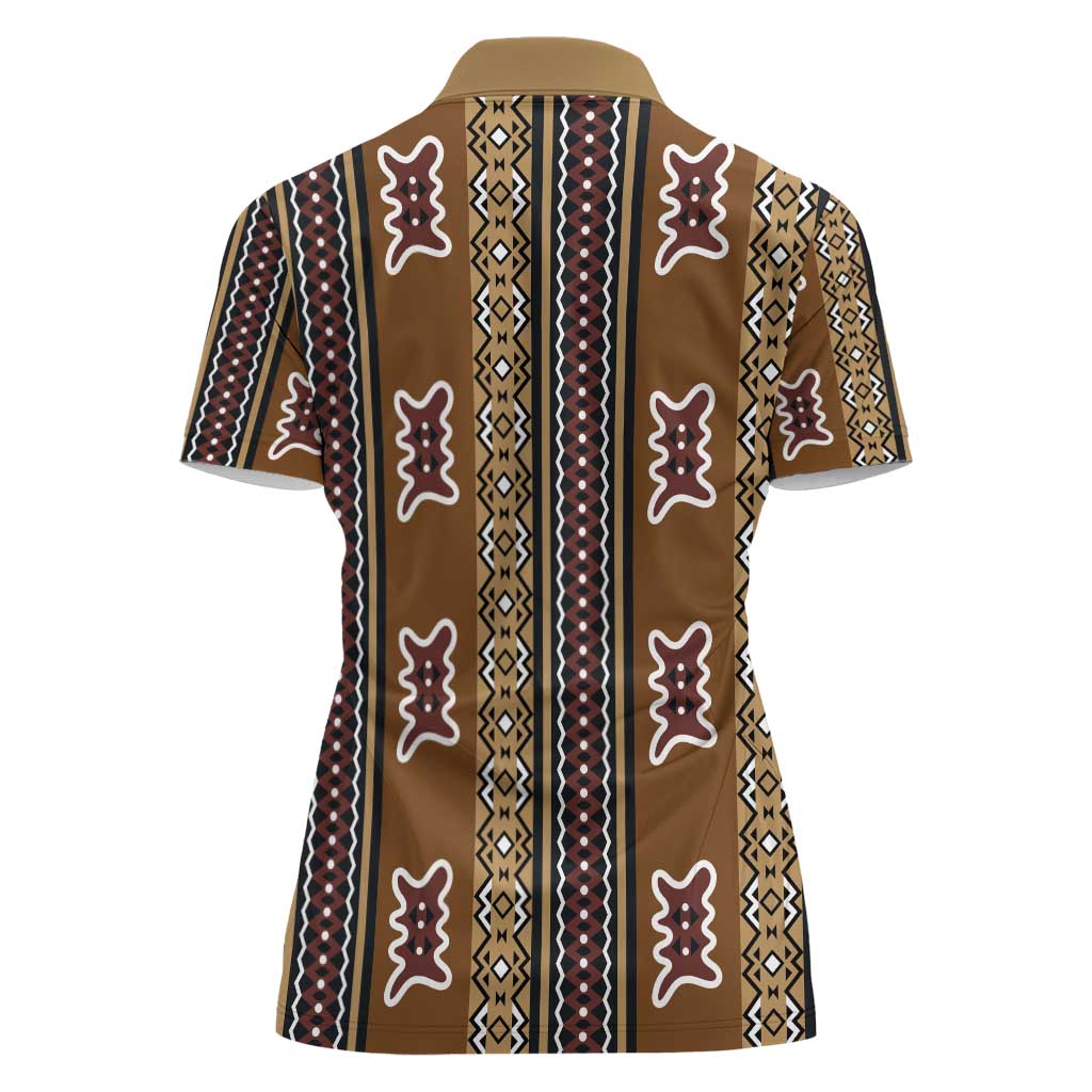 Mali Bologan Mud Cloth Pattern Women Polo Shirt - Wonder Print Shop