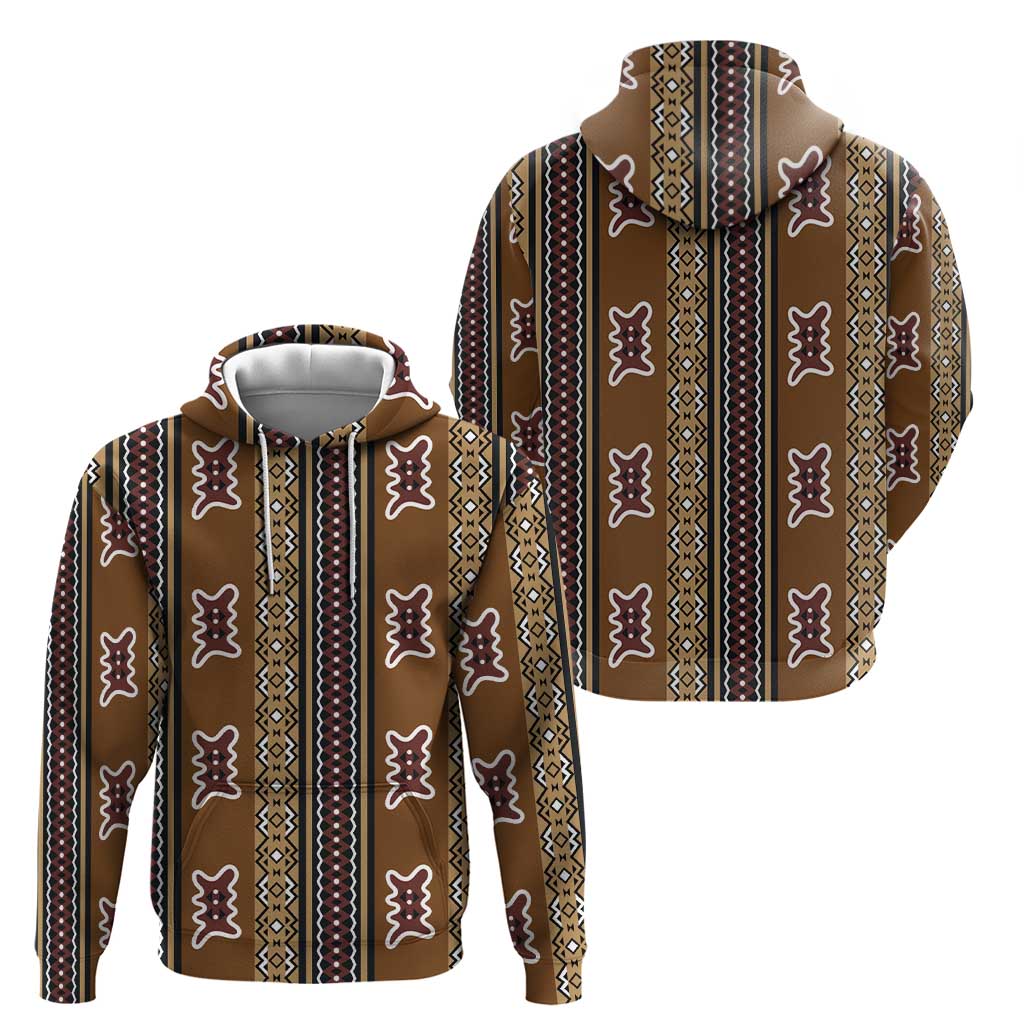 Mali Bologan Mud Cloth Pattern Zip Hoodie - Wonder Print Shop