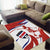 Custom Costa Rica Football Area Rug Los Ticos With Bull Mascot - Wonder Print Shop