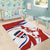 Custom Costa Rica Football Area Rug Los Ticos With Bull Mascot - Wonder Print Shop