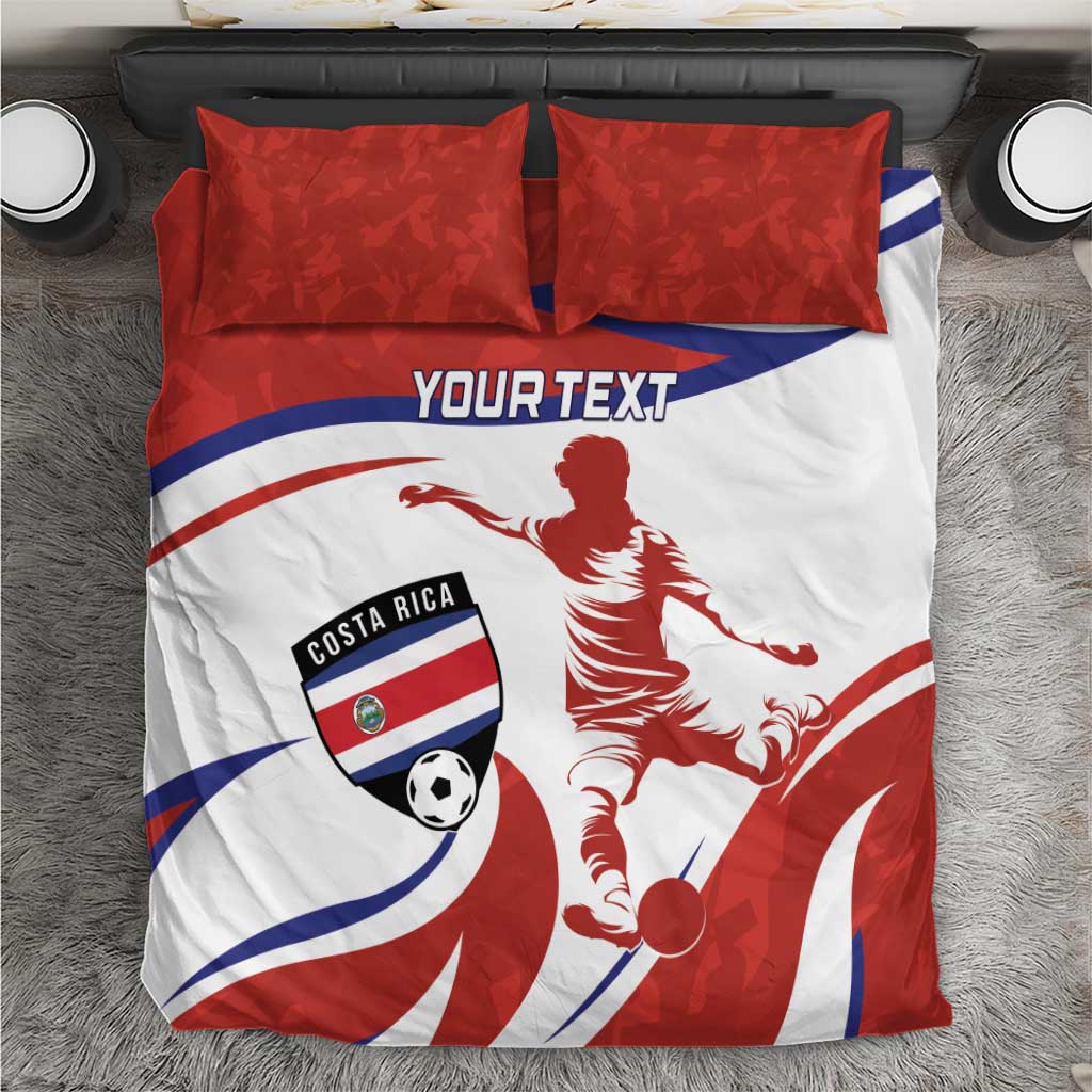Custom Costa Rica Football Bedding Set Los Ticos With Bull Mascot - Wonder Print Shop