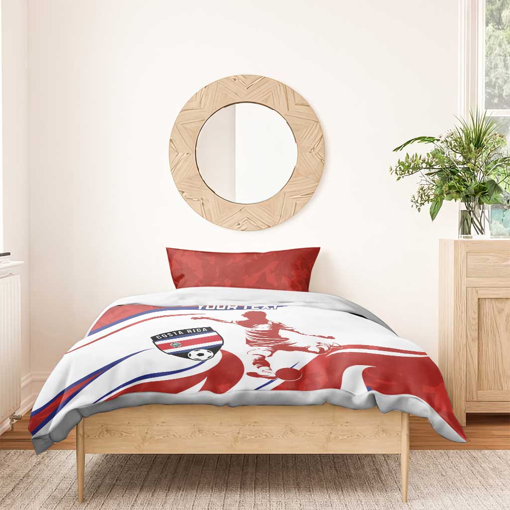 Custom Costa Rica Football Bedding Set Los Ticos With Bull Mascot - Wonder Print Shop