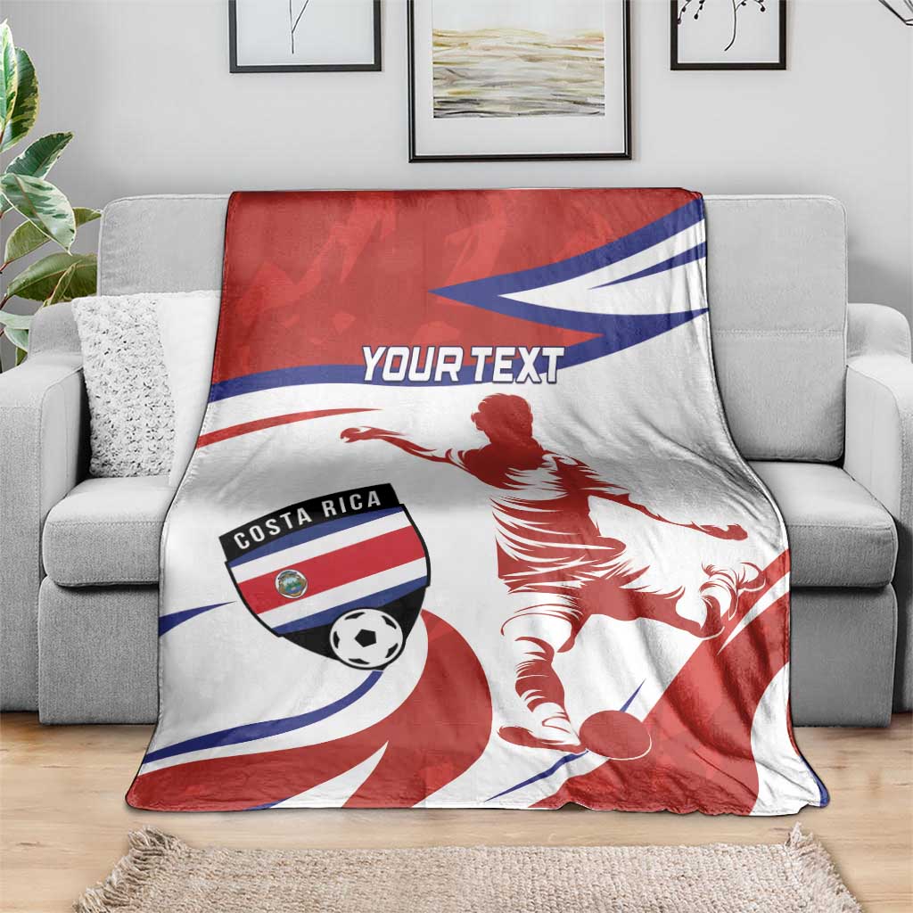 Custom Costa Rica Football Blanket Los Ticos With Bull Mascot