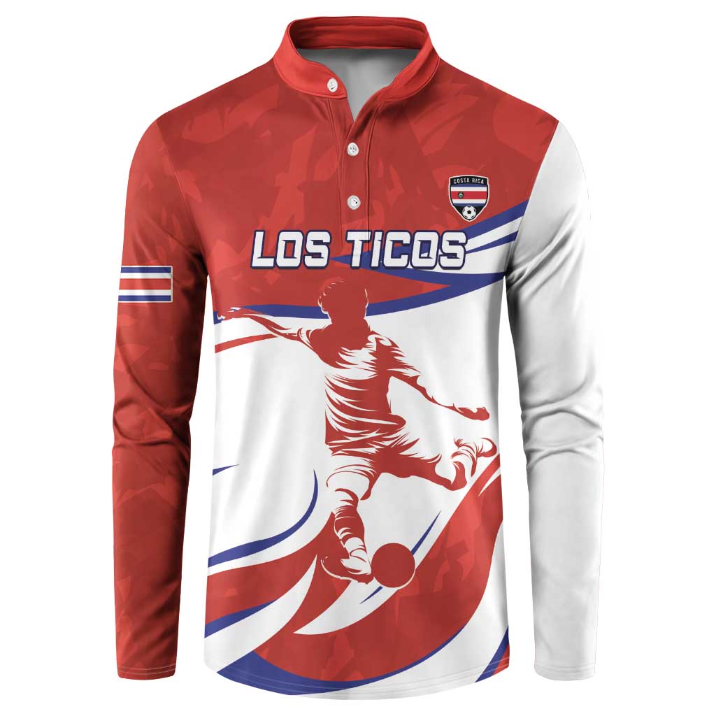 Custom Costa Rica Football Button Sweatshirt Los Ticos With Bull Mascot - Wonder Print Shop