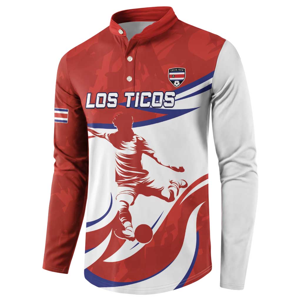 Custom Costa Rica Football Button Sweatshirt Los Ticos With Bull Mascot - Wonder Print Shop