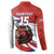 Custom Costa Rica Football Button Sweatshirt Los Ticos With Bull Mascot - Wonder Print Shop