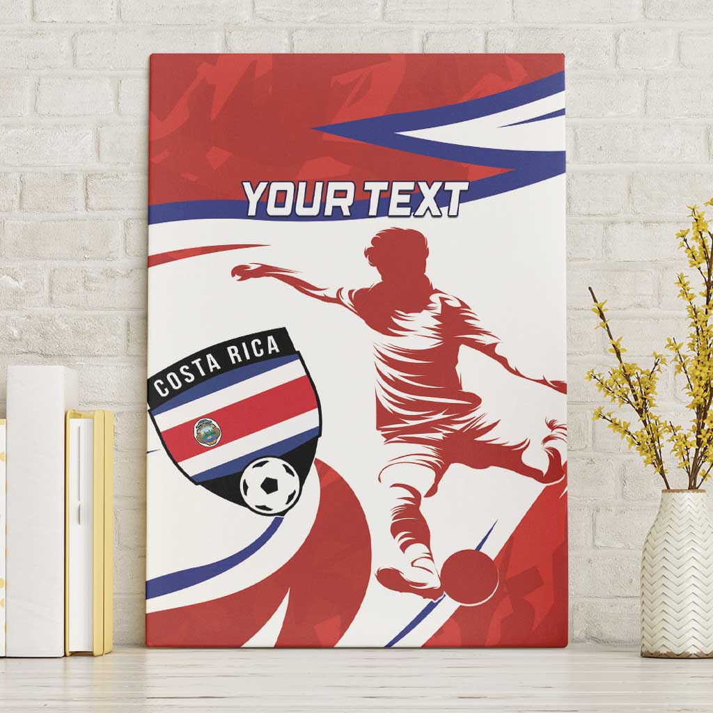 Custom Costa Rica Football Canvas Wall Art Los Ticos With Bull Mascot - Wonder Print Shop