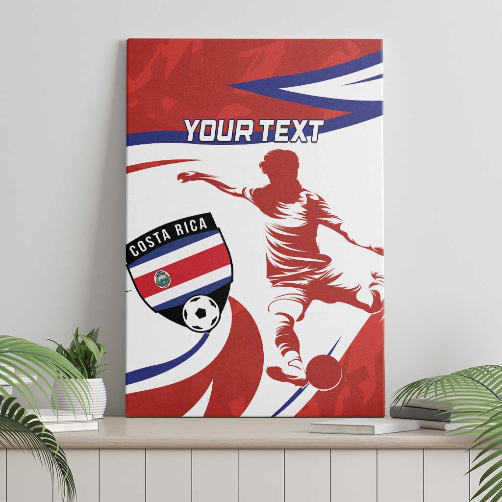 Custom Costa Rica Football Canvas Wall Art Los Ticos With Bull Mascot - Wonder Print Shop