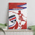 Custom Costa Rica Football Canvas Wall Art Los Ticos With Bull Mascot - Wonder Print Shop