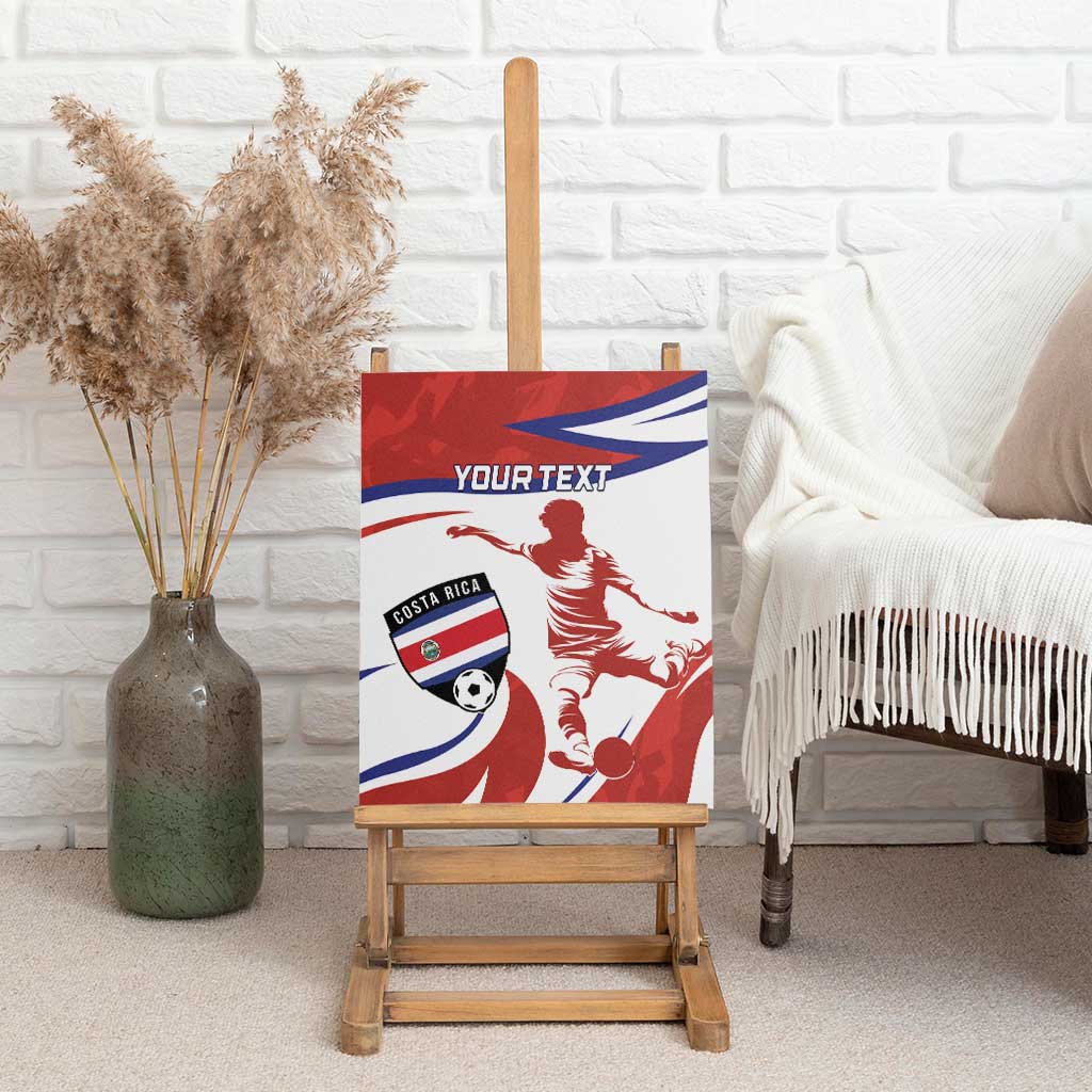 Custom Costa Rica Football Canvas Wall Art Los Ticos With Bull Mascot - Wonder Print Shop