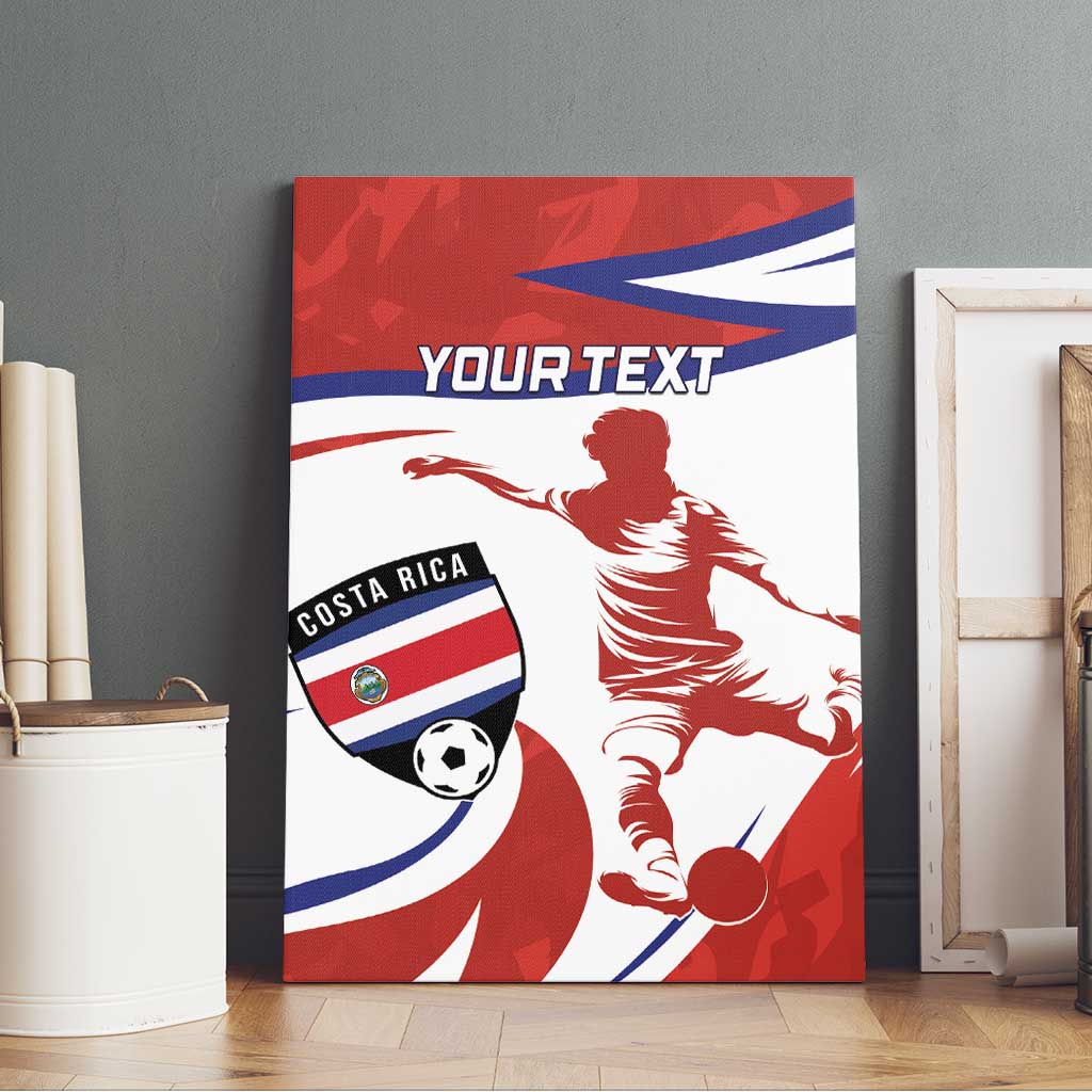 Custom Costa Rica Football Canvas Wall Art Los Ticos With Bull Mascot - Wonder Print Shop