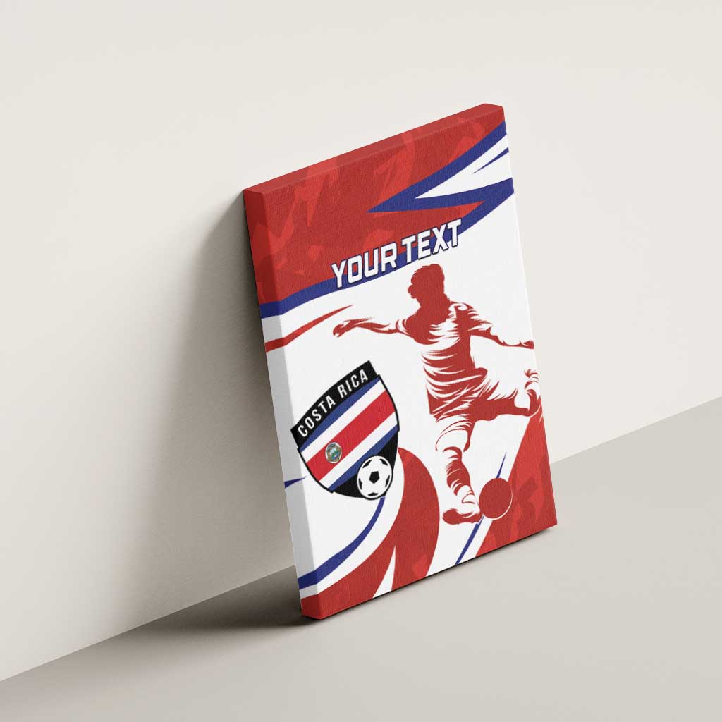 Custom Costa Rica Football Canvas Wall Art Los Ticos With Bull Mascot - Wonder Print Shop