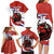 Custom Costa Rica Football Family Matching Long Sleeve Bodycon Dress and Hawaiian Shirt Los Ticos With Bull Mascot - Wonder Print Shop