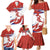 Custom Costa Rica Football Family Matching Mermaid Dress and Hawaiian Shirt Los Ticos With Bull Mascot - Wonder Print Shop