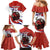 Custom Costa Rica Football Family Matching Mermaid Dress and Hawaiian Shirt Los Ticos With Bull Mascot - Wonder Print Shop