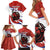 Custom Costa Rica Football Family Matching Short Sleeve Bodycon Dress and Hawaiian Shirt Los Ticos With Bull Mascot - Wonder Print Shop