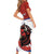 Custom Costa Rica Football Family Matching Short Sleeve Bodycon Dress and Hawaiian Shirt Los Ticos With Bull Mascot - Wonder Print Shop