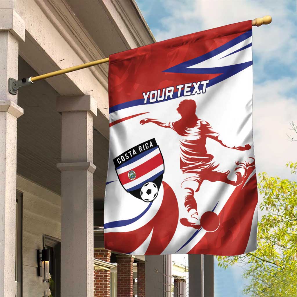 Custom Costa Rica Football Garden Flag Los Ticos With Bull Mascot - Wonder Print Shop