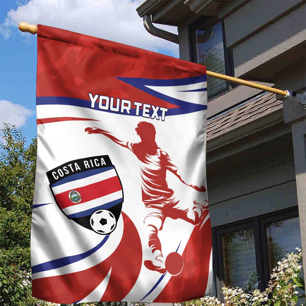 Custom Costa Rica Football Garden Flag Los Ticos With Bull Mascot - Wonder Print Shop