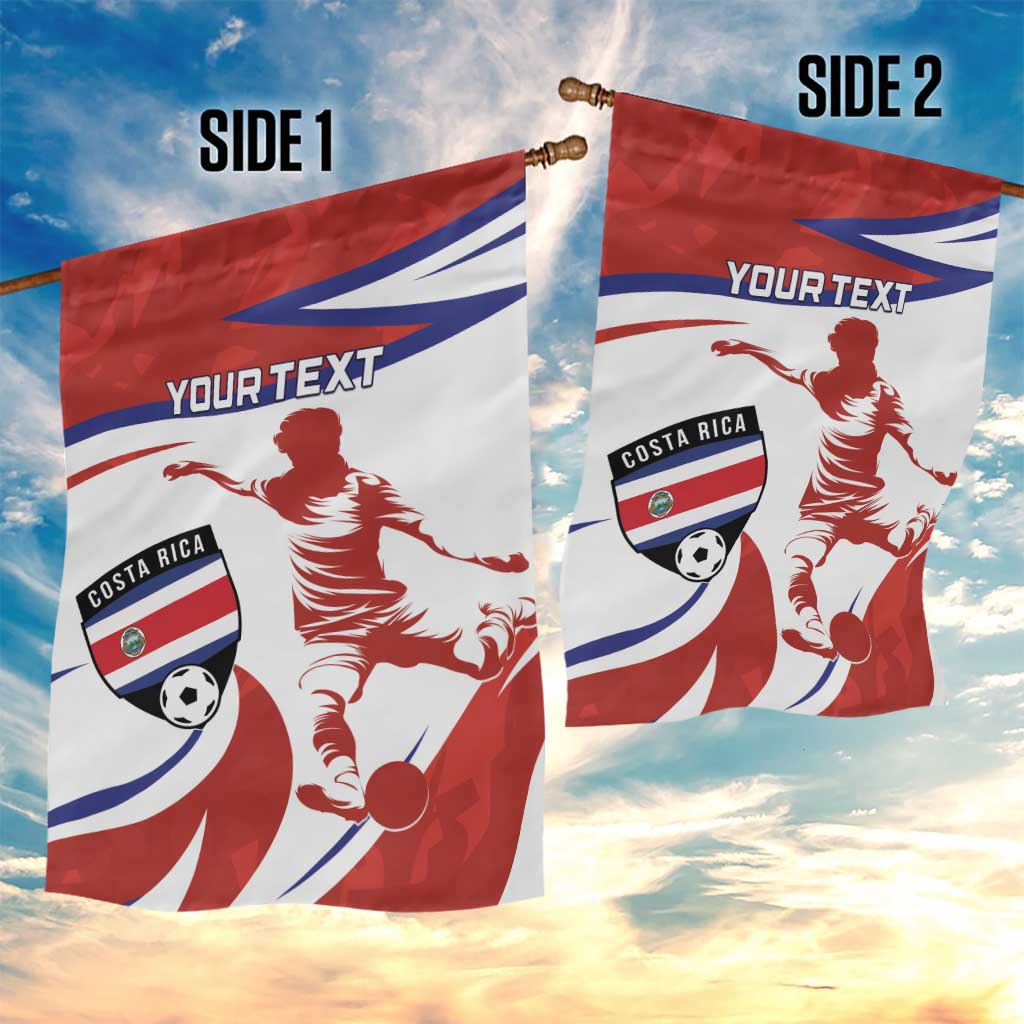 Custom Costa Rica Football Garden Flag Los Ticos With Bull Mascot - Wonder Print Shop