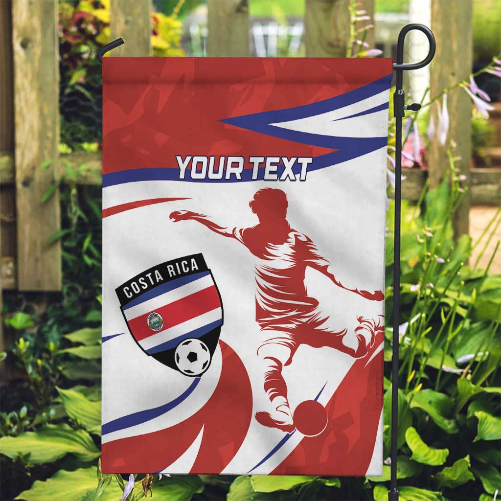 Custom Costa Rica Football Garden Flag Los Ticos With Bull Mascot - Wonder Print Shop