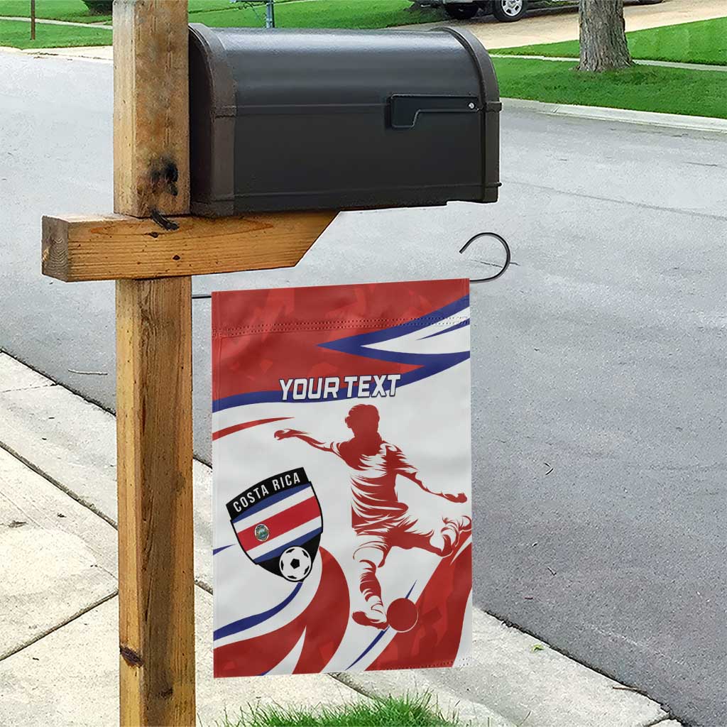 Custom Costa Rica Football Garden Flag Los Ticos With Bull Mascot - Wonder Print Shop