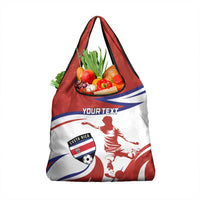 Custom Costa Rica Football Grocery Bag Los Ticos With Bull Mascot
