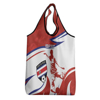 Custom Costa Rica Football Grocery Bag Los Ticos With Bull Mascot