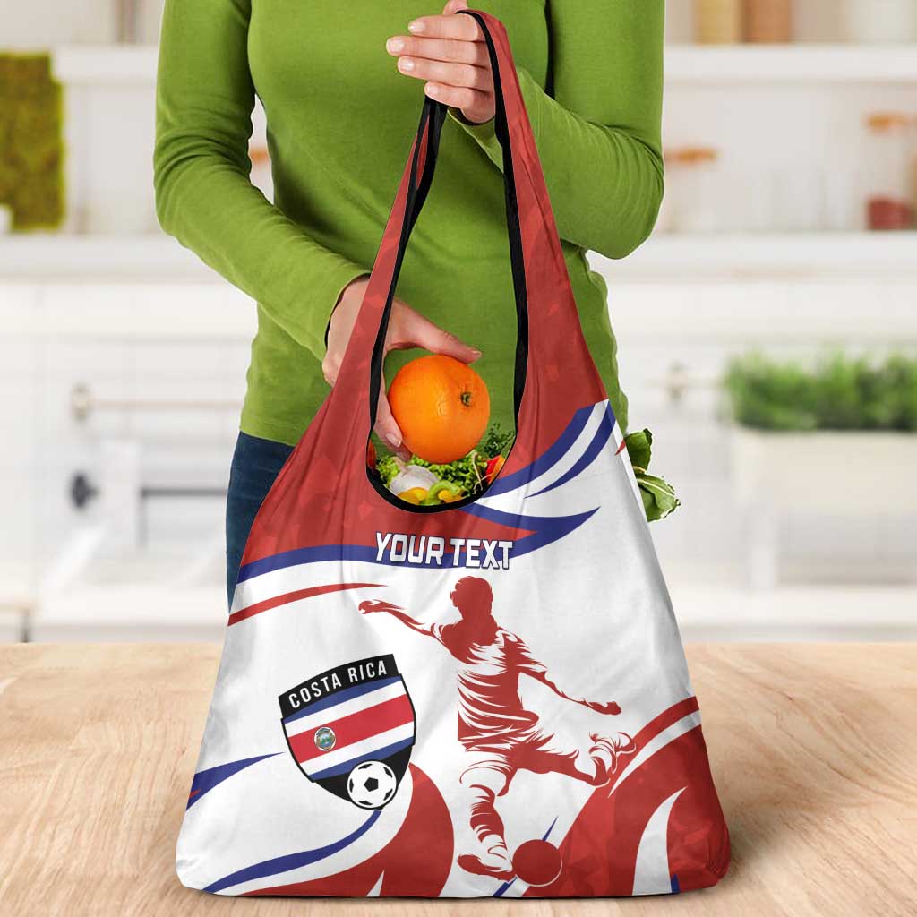 Custom Costa Rica Football Grocery Bag Los Ticos With Bull Mascot