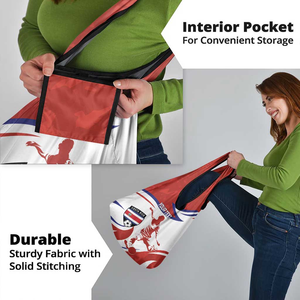 Custom Costa Rica Football Grocery Bag Los Ticos With Bull Mascot