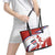 Custom Costa Rica Football Leather Tote Bag Los Ticos With Bull Mascot - Wonder Print Shop